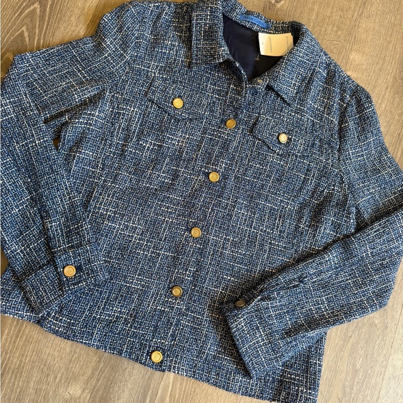 J. McLaughlin Blue Women's Jacket-size L-NWT - Picture 11 of 12